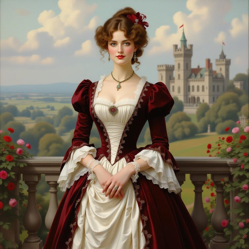 Elegant Marchioness Portrait in Edwardian Style