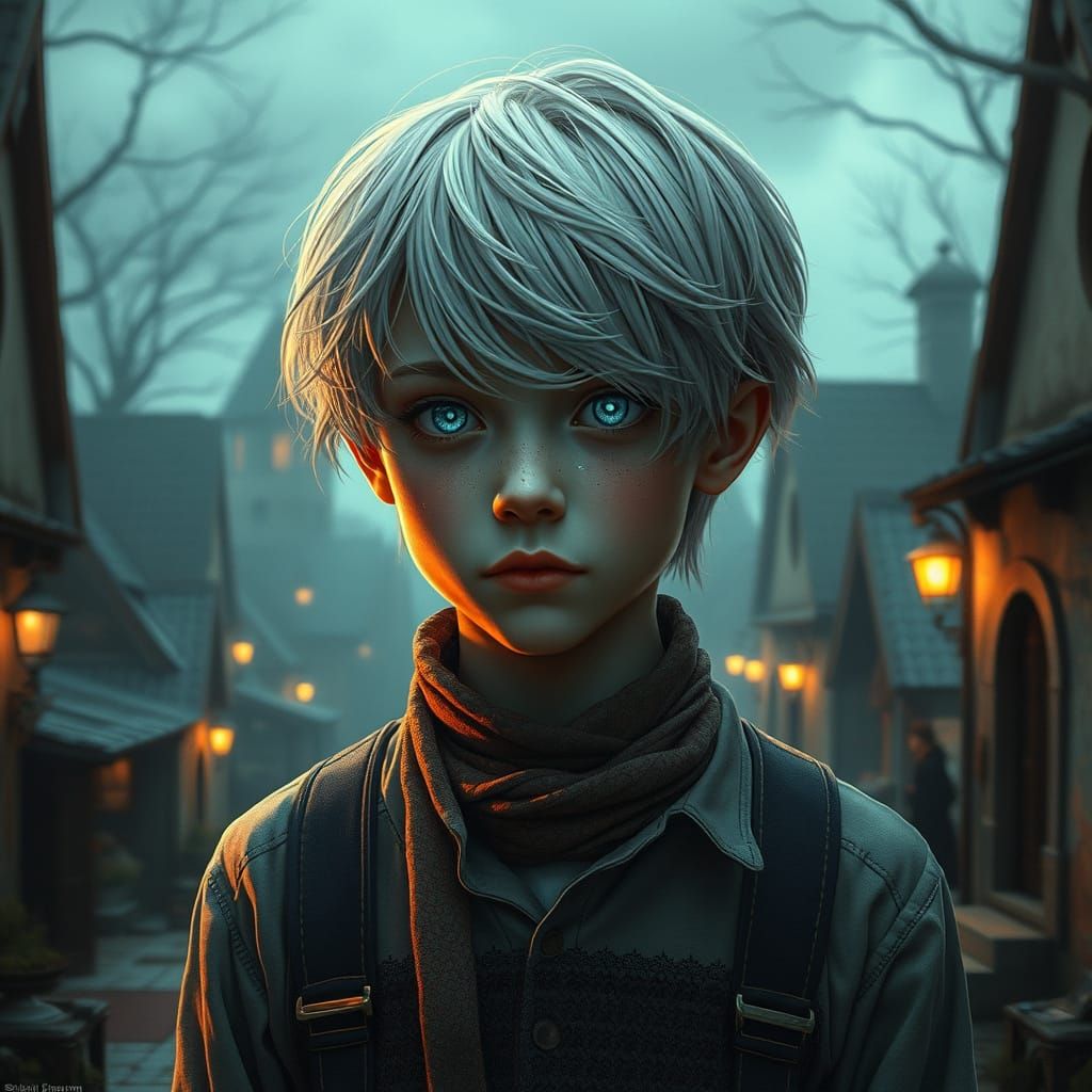 Ethereal Boy in a Haunted Village