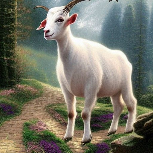 Draco Malfoy as Goat in Ethereal Fantasy Style