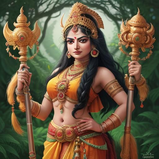 Varahi Devi: Hindu Goddess in Digital Art