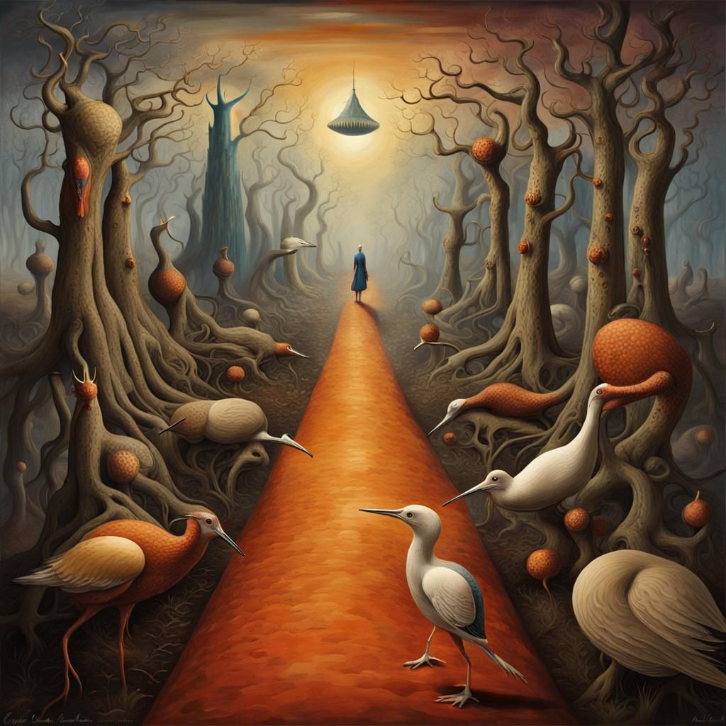 Surreal Dreamscape: A Watercolor Fantasy in Magical Realism