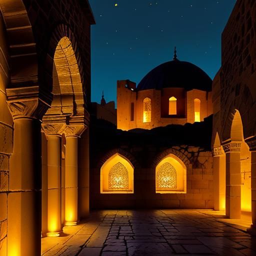Midyat Turkey Nocturnal Architecture in Ottoman Style