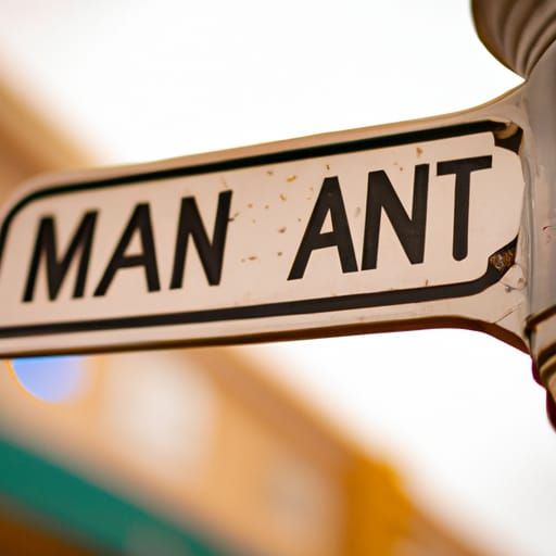 Main Street Sign in Professional Photography Style