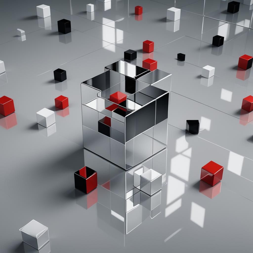 Hyper-Realistic 3D Cube Rendering in 8k