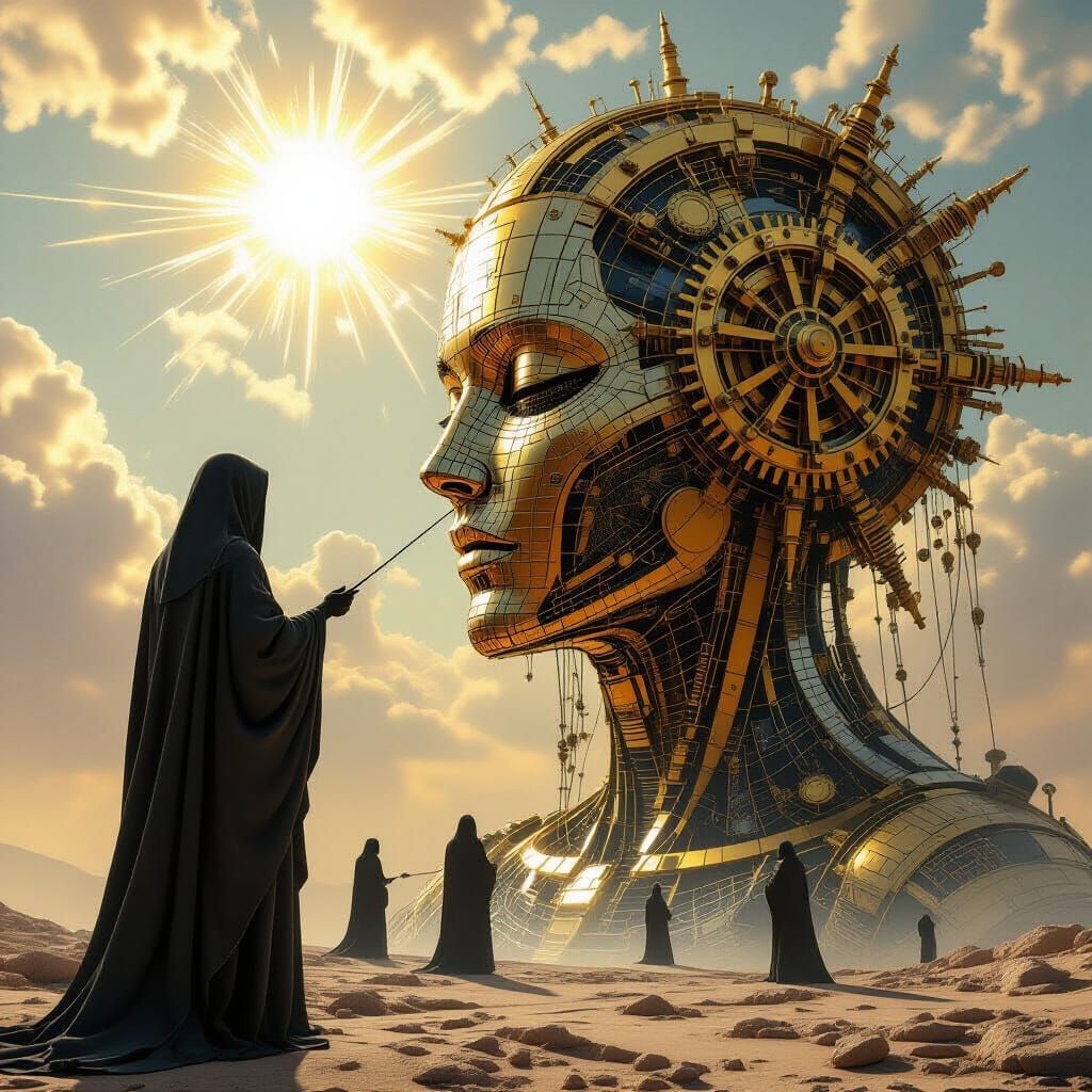 Cyber-Baroque Machine Weaving Human Lives