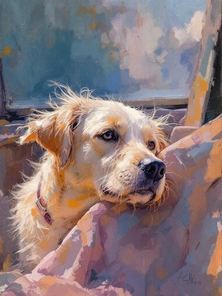 Dog in Sunlight: Expressive Brushstrokes with Degraded Textu...