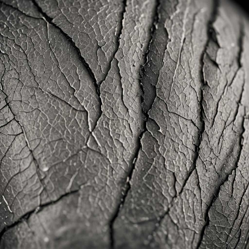 Monochrome Macro Photo of Wounded Skin