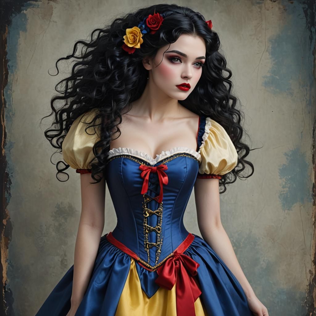 Gothic Snow White with Corset and Battered Look