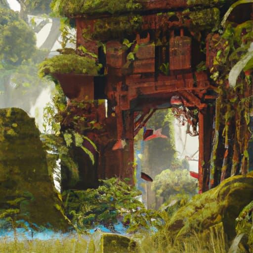 Ancient Khmer Palace Ruins in Overgrown Jungle