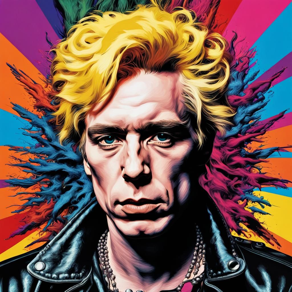 Sex Pistols Poster Art in Warhol Style