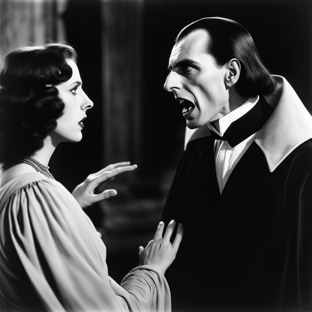 Leni Riefenstahl Confronts Dracula in Horror Scene