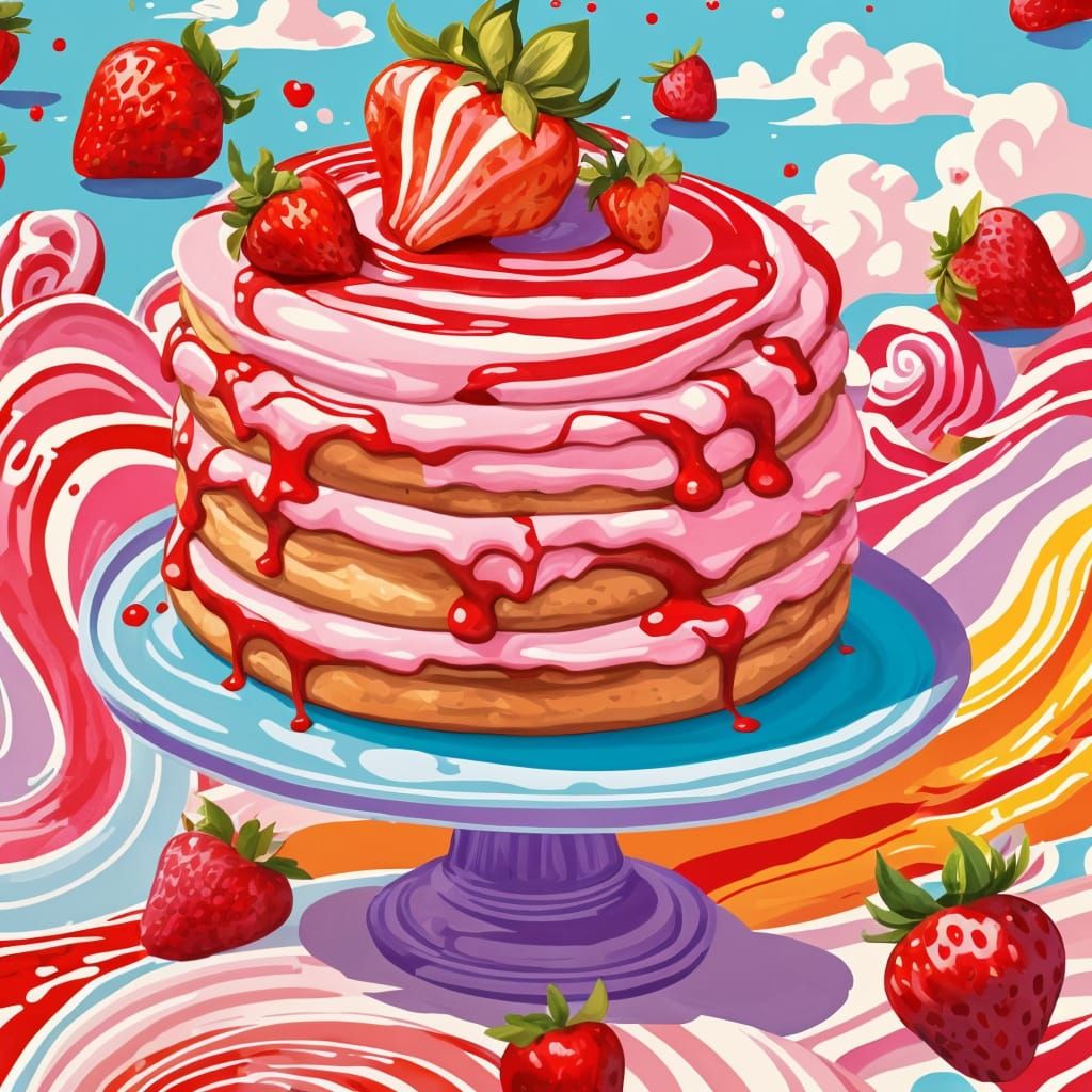 Vibrant Candyland Dessert Wonderland