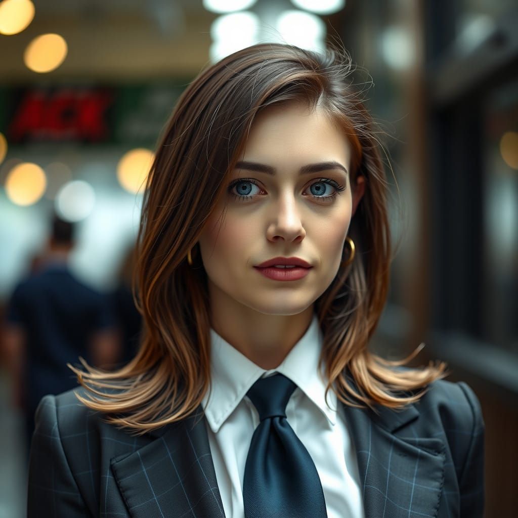 Elegant British Business Professional in Color Portrait