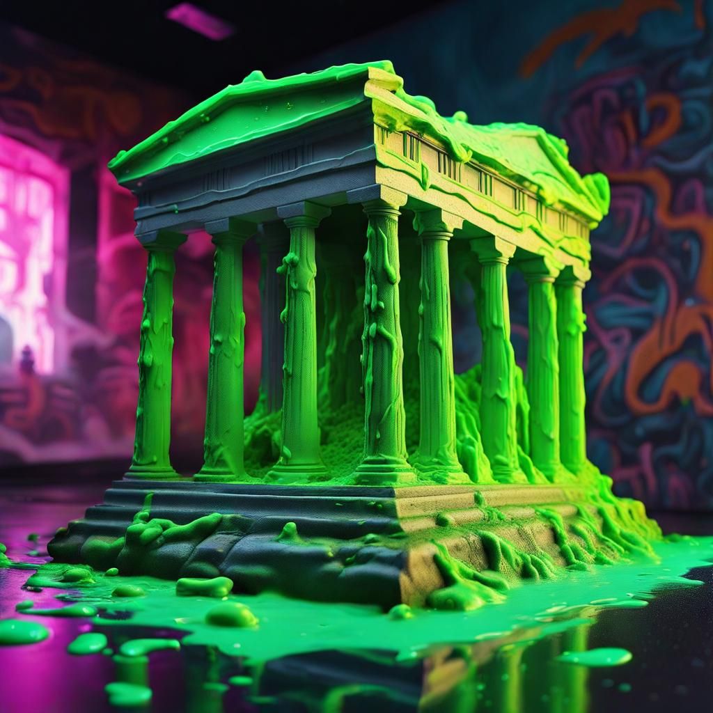 Toxic Slime River Flows Through Ancient Greek Temple