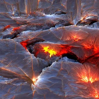 Lava Engulfs Crystal Palace in Sunlight
