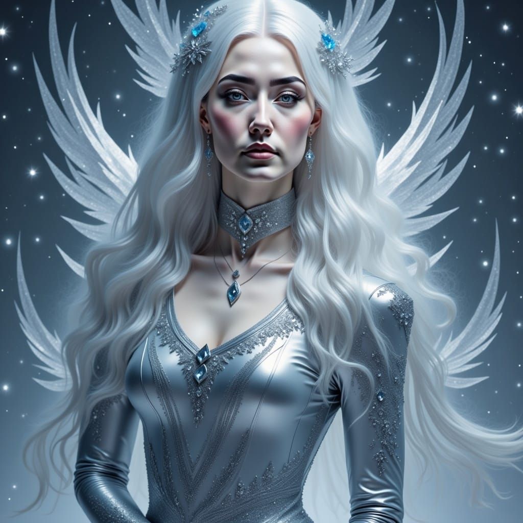 Icy Metallic Surface Shimmers with Glitter