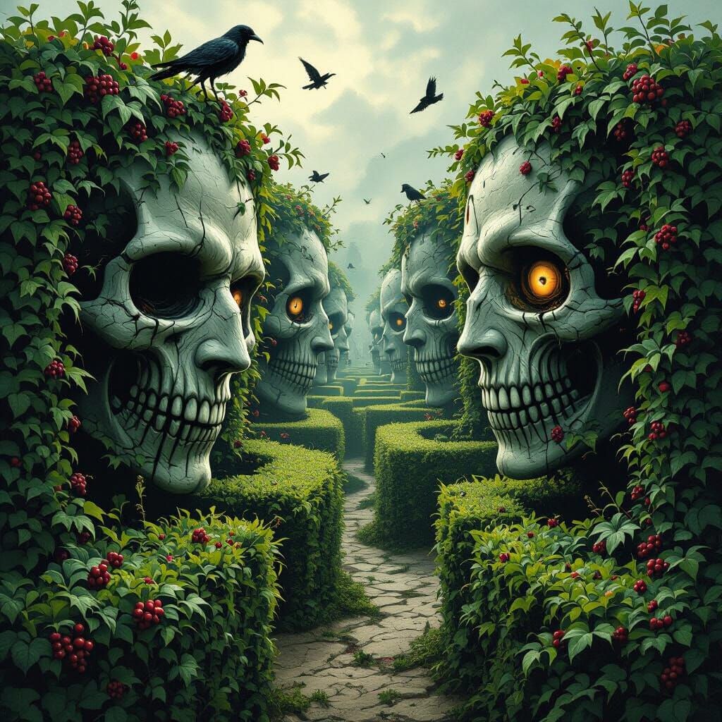 a twisted maze of hedges