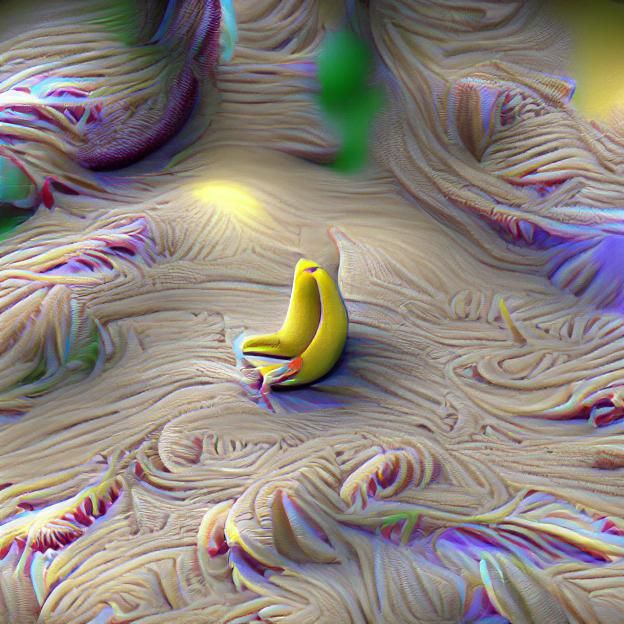 Realistic 3D Render of a Banana in 8K