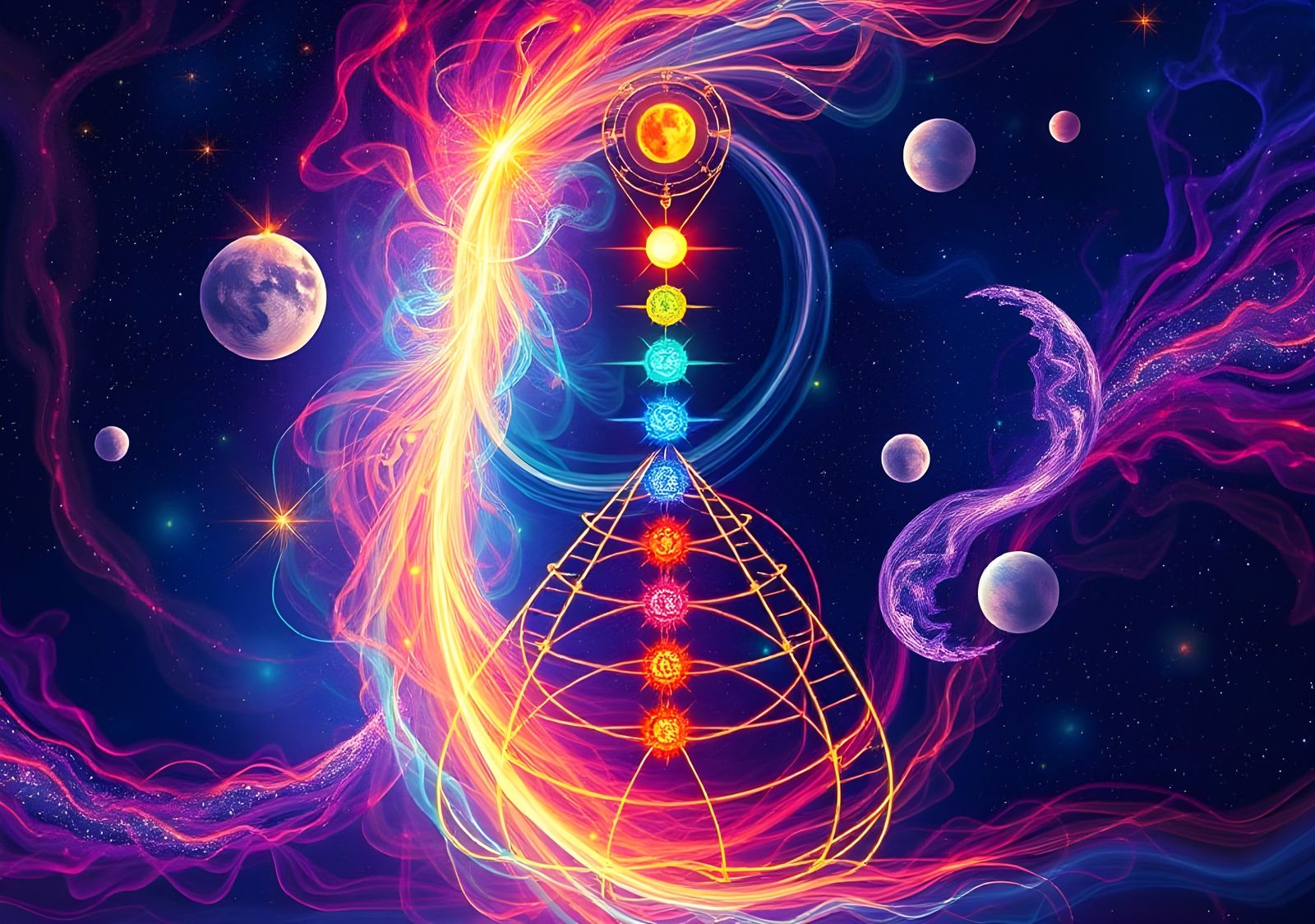 Psychedelic Chakras: Abstract Dreamscape in 8K