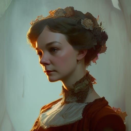 Carey Mulligan in Victorian Style, Detailed Digital Art