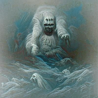 Yeti Horror in Gothic Art Style