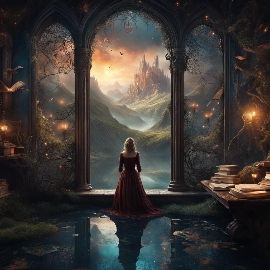 Fantastical Literature Concept Art in Deep Color