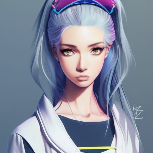 Anime Poster of Woman with Futuristic Style