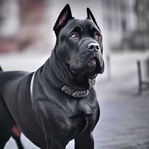 Black cane corso dog