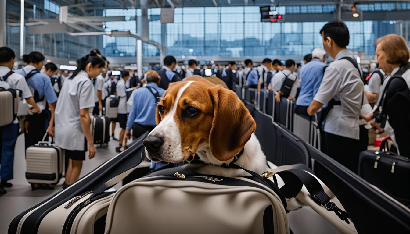 Determined Beagle Sniffer in Action