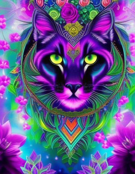 Majestic Enchantress Woman in Teal and Purple