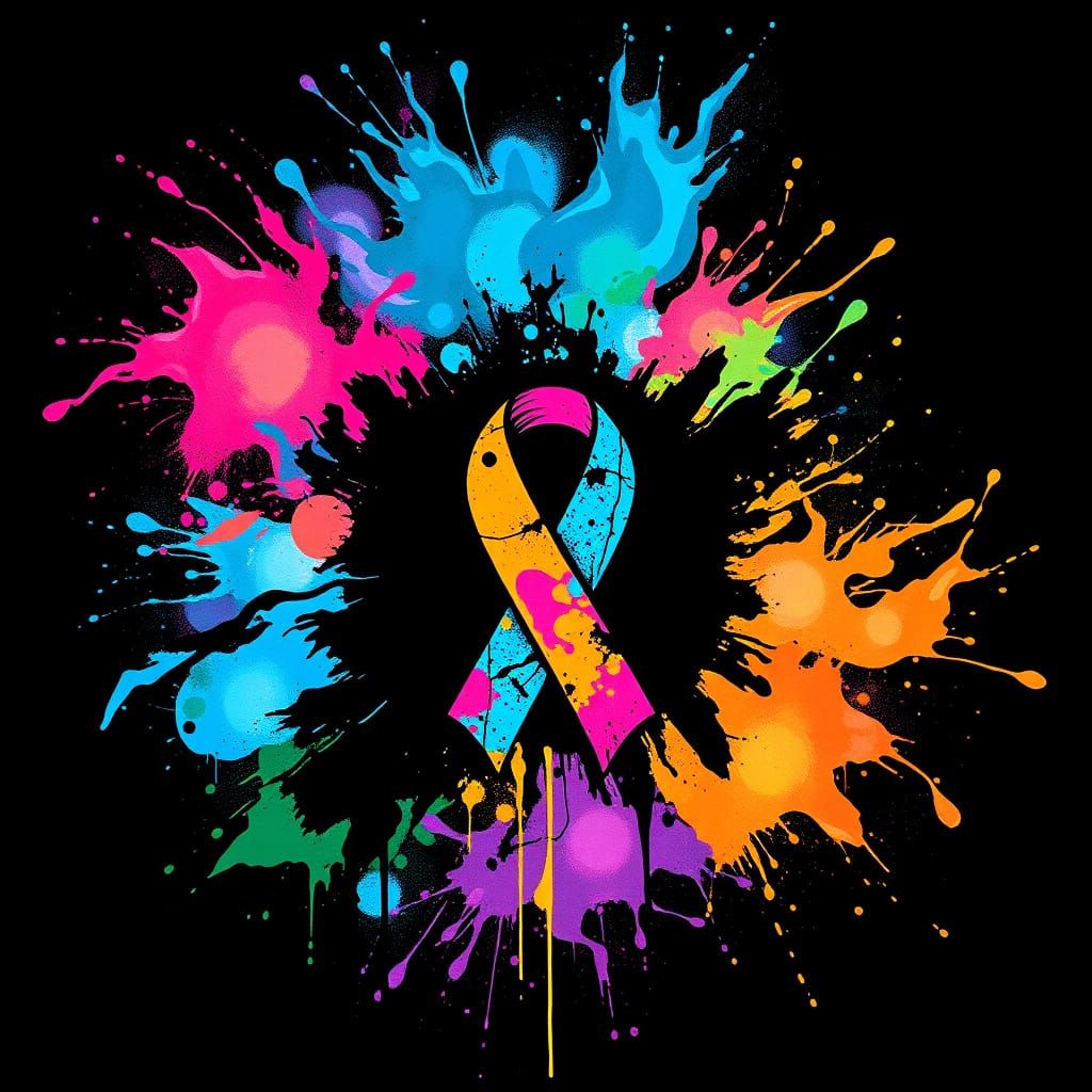 Majestic Mental Health Awareness Logo in Vibrant Street Art ...