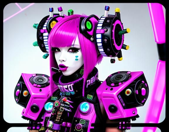 Robopunk Candycore Digital Illustration