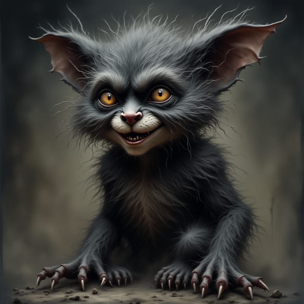 a creepy cute fluffy furry demon <lora:Dark Art FX New:1.0>