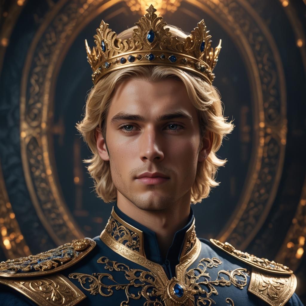 Handsome Young Count Portrait in Dark Academia Style