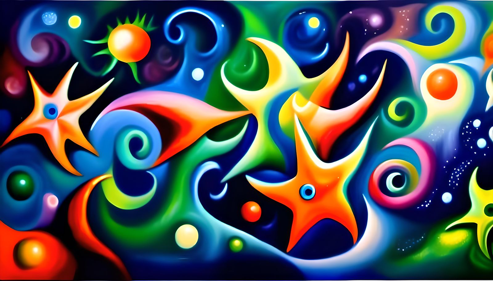 Vibrant Iridescent Star-Cluster in Dreamy Cosmic Vortex