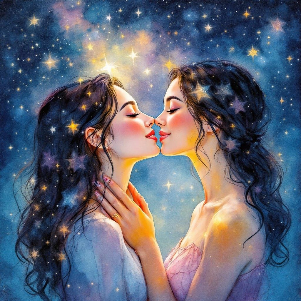 Tender Starlight Moment of Joyful Serenity