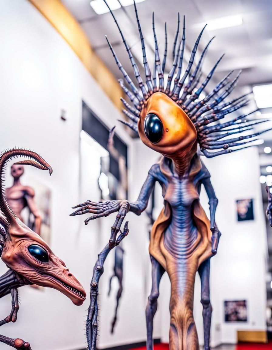 Photorealistic Aliens in Exotic Fashion: Hyperrealistic Phot...