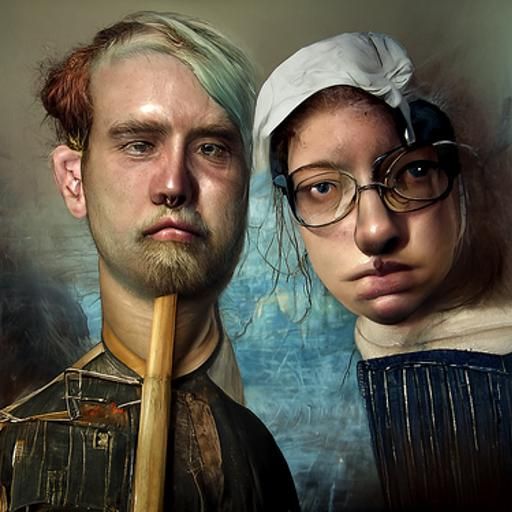 Renaissance Inspired American Gothic Photograph