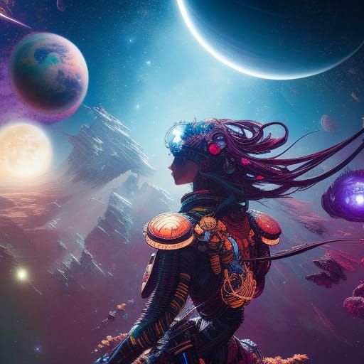 Colorful Planets Concept Art in 8K Resolution