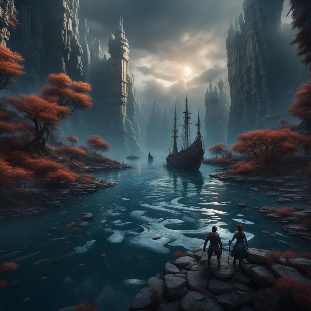 Fantastical Underwater Scene in Deep Color