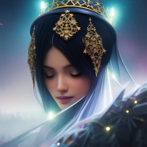 Epic Star Crown Portrait in Hyperdetailed Fantasy Style