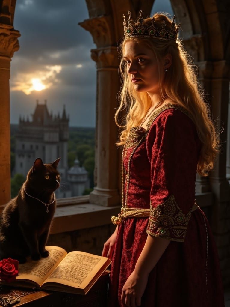 Eleanor of Aquitaine in Candlelit Regalia