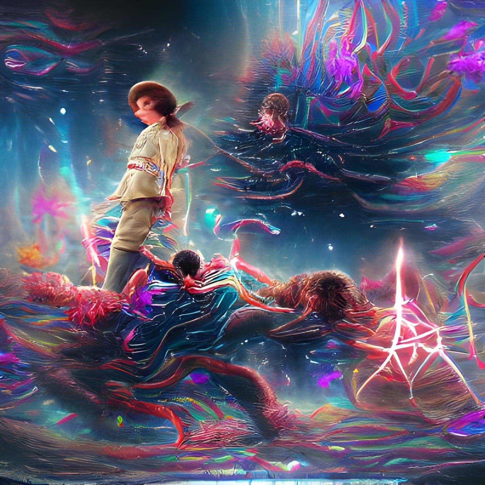 Stranger Things: Cosmic Holographic Astral Illustration