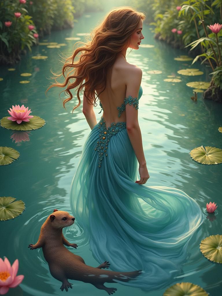 Water Nymph in Fairy Forest Pond