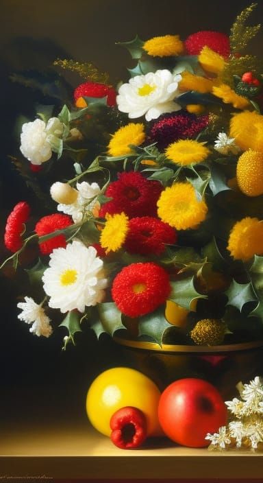 Floral Still Life: Oil Painting with Impasto