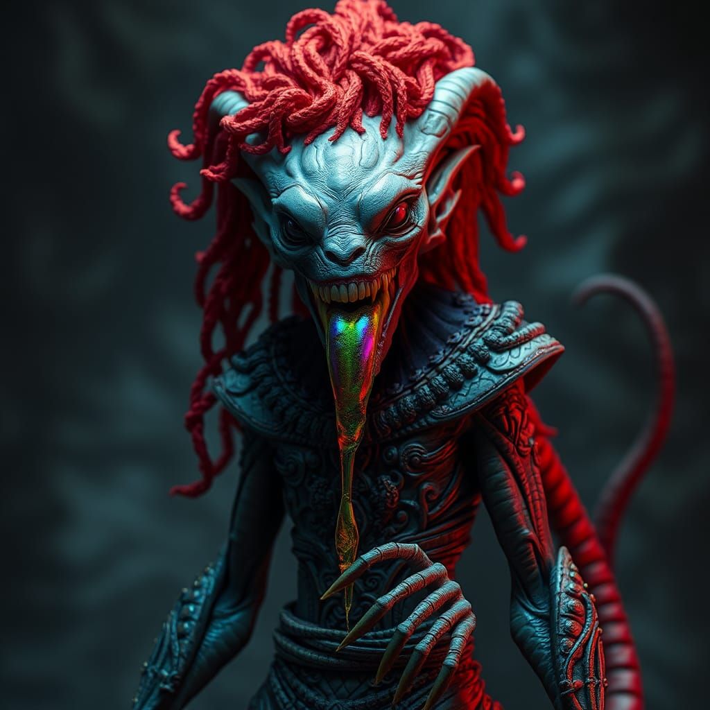 Fiery Alien Concept Art in ZBrush Style