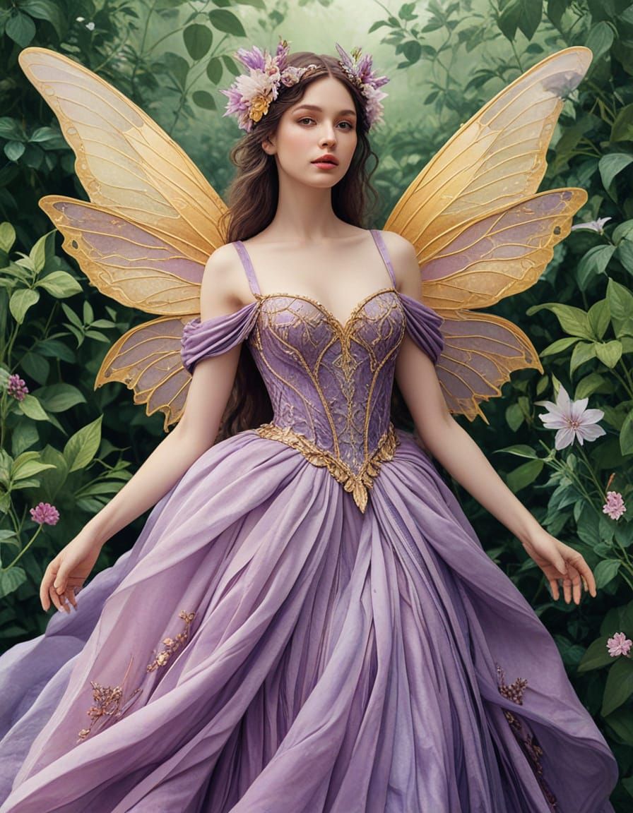 A full length Digital illustration of a beautiful Majestic f...