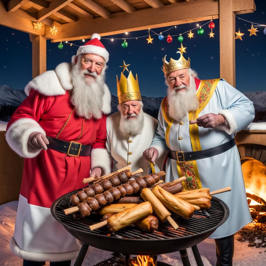 Santa and Wise Men BBQ at North Pole