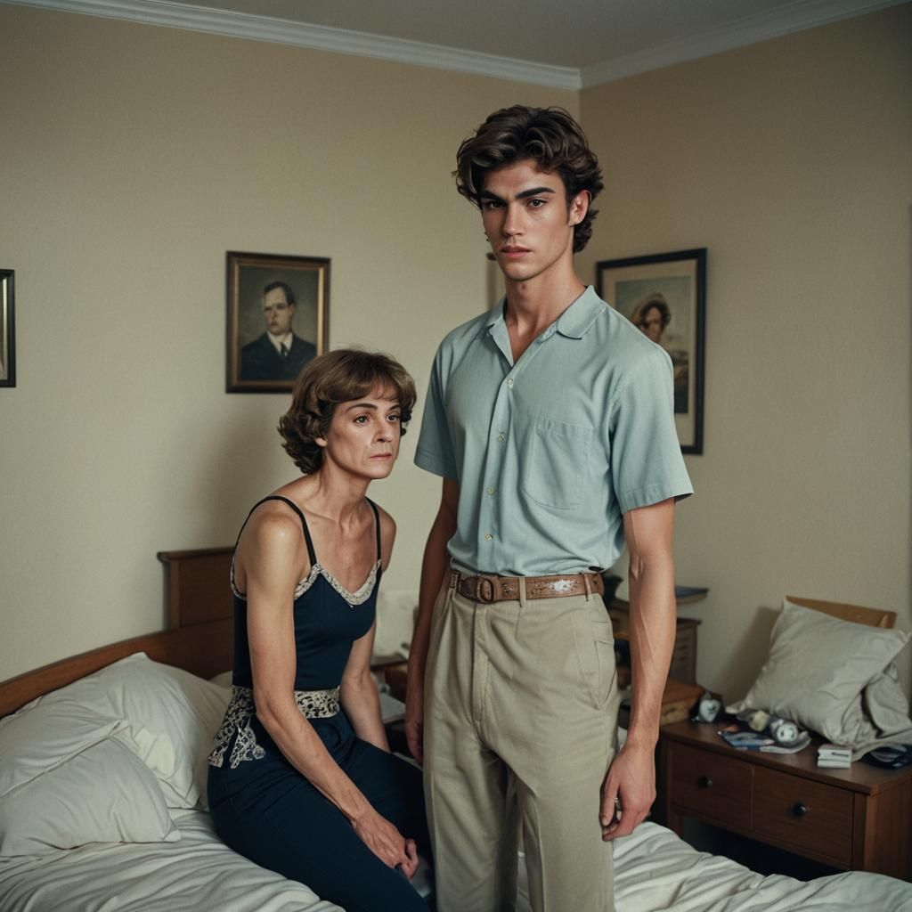 Crossdressing Surprise: Cinematic Bedroom Scene