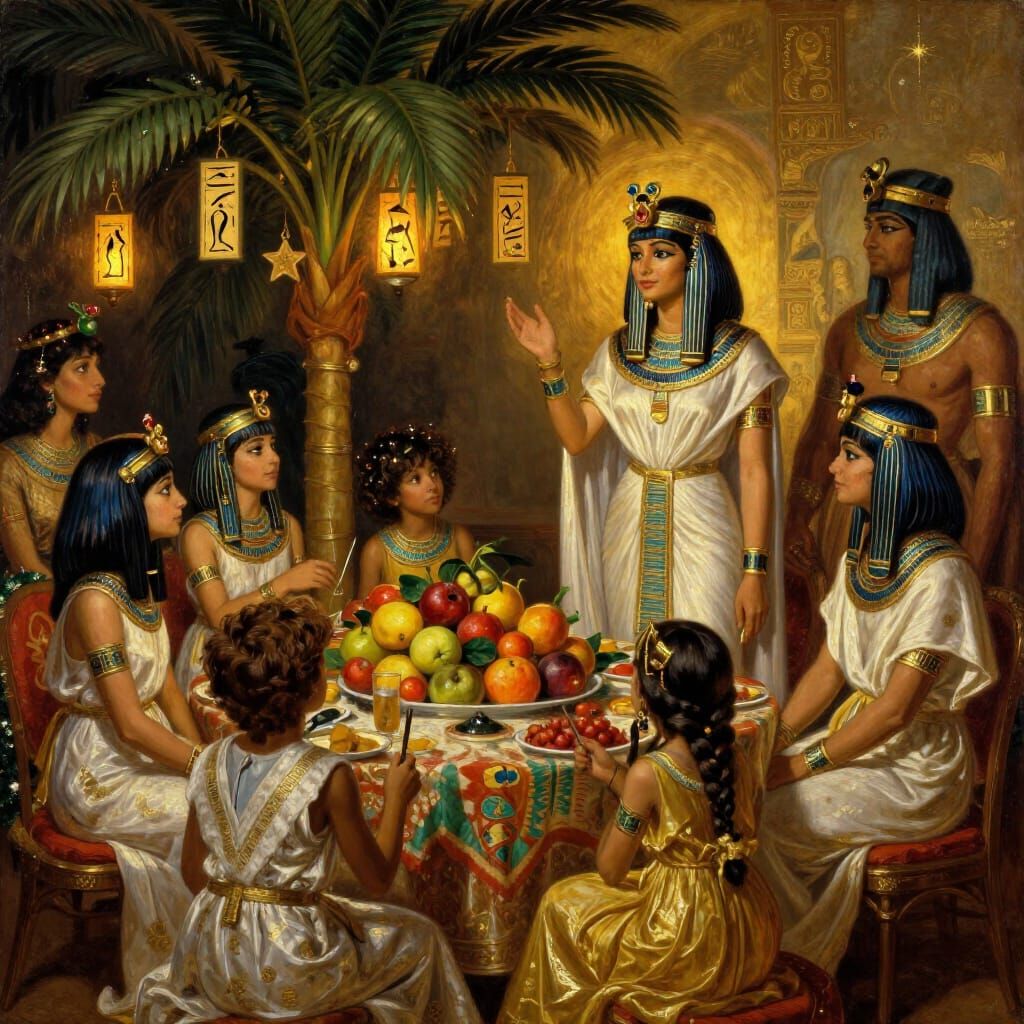 Cleopatra's Family Christmas in Egyptian Style